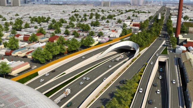 Mr Morrison says Victorians have given him the ‘consistent view’ the East West Link is needed. Picture: Artist’s impression