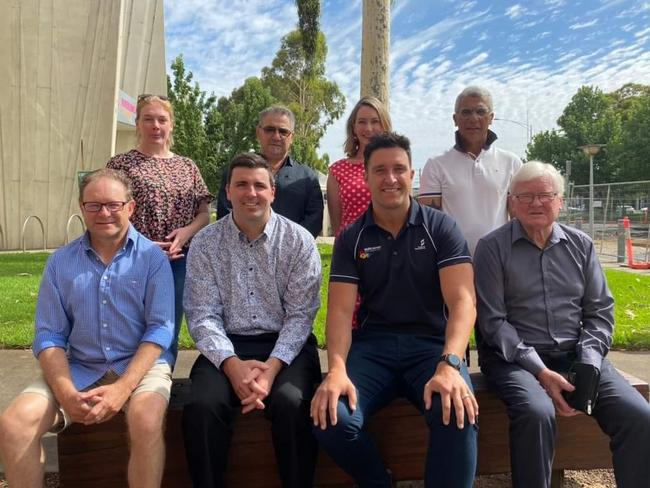 Ben Ladson, second from the left in the bottom row, has ben elected a councillor in Shepparton after a countback following the resignation of Kim O’Keeffe. Mr Ladson is pictured with the other Shepparton councillors.