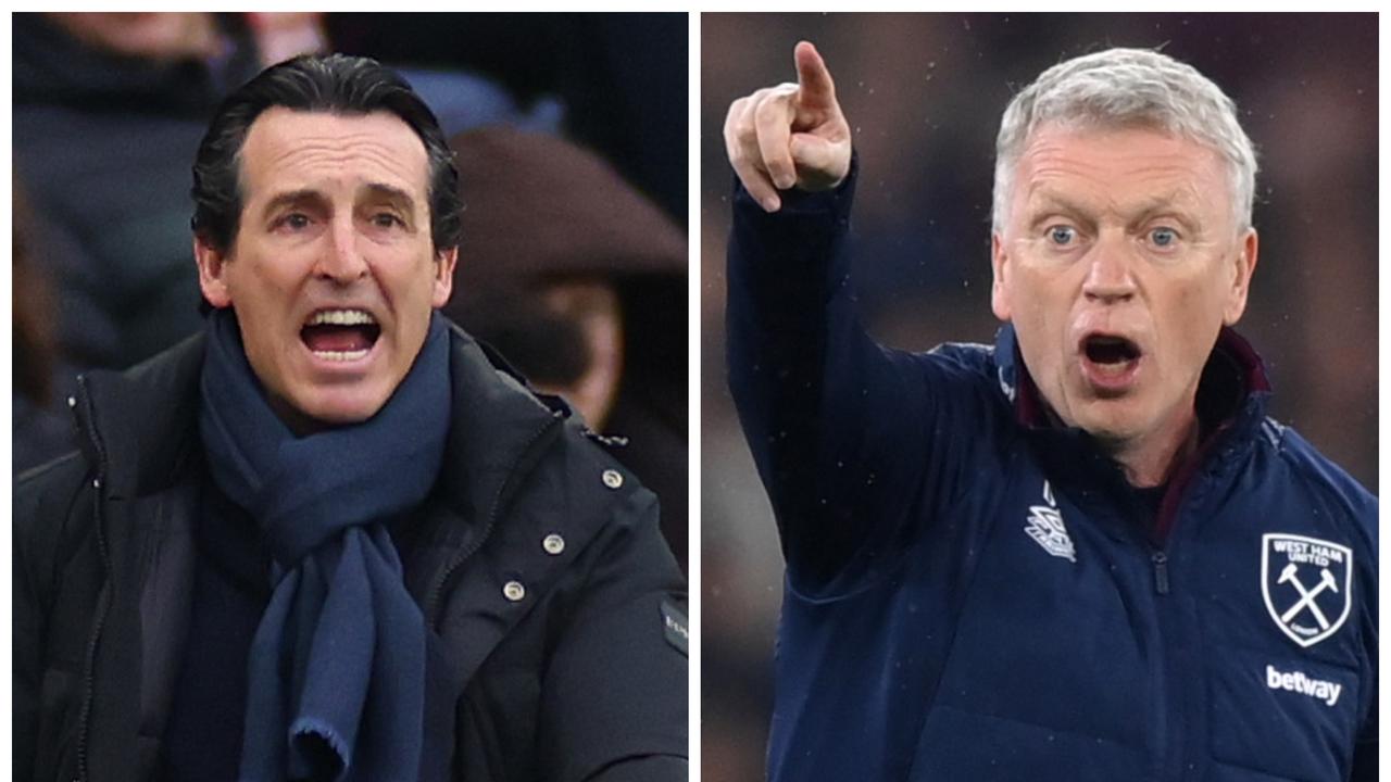 Unai Emery and David Moyes have had contrasting fortunes this season. Picture: Getty