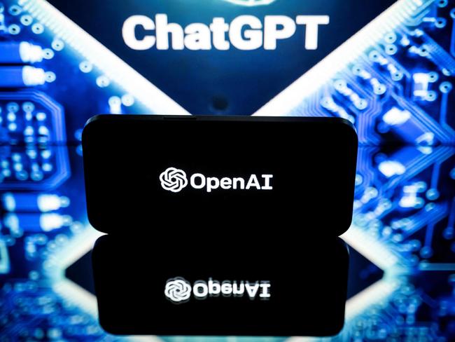 This picture taken on January 23, 2023 in Toulouse, southwestern France, shows screens displaying the logos of OpenAI and ChatGPT. - ChatGPT is a conversational artificial intelligence software application developed by OpenAI. (Photo by Lionel BONAVENTURE / AFP)