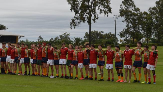 WestMAC and St Paul’s First XV rugby players thanking their supporters