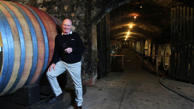 Tahbilk chief executive Alister Purbrick in the Tahbilk cellars in their winery near Nagambie. Picture: Aaron Francis