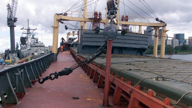 The Pong Su tanker at Garden Island in Sydney after its capture in 2003.