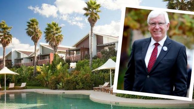 Central Coast administrator Ian Reynolds has been staying in a villa at Magenta Shores at ratepayers' expense.