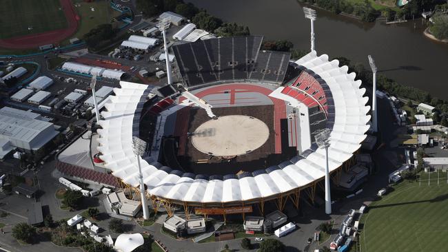 The stadium with the extra temporary seating built for the 2018 Commonwealth Games Picture: NIGEL HALLETT