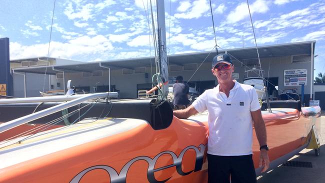 Tony Longhurst and his Extreme 40 catamaran, The Boat Works