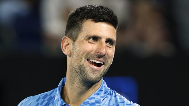 Novak Djokovic during his second-round win.