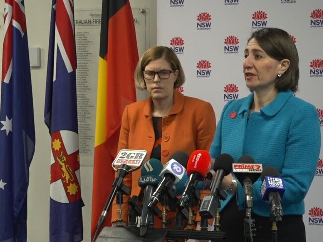 Chief Health Officer Kerry Chant and NSW Premier Gladys Berejiklian providing a COVID update today.