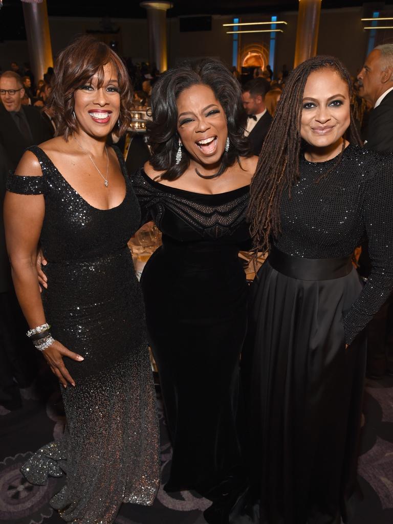 Gayle King, Oprah Winfrey and Ava DuVernay celebrate The 75th Annual Golden Globe Awards with Moet and Chandon at The Beverly Hilton Hotel on January 7, 2018 in Beverly Hills, California. Picture: Getty