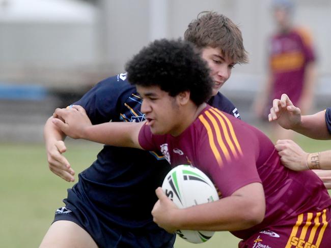Round 4 of the Townsville Blackhawks Schoolboy Trophy. Ryan Catholic College against Southern Cross Catholic College at Ryan Catholic College. Picture: Evan Morgan