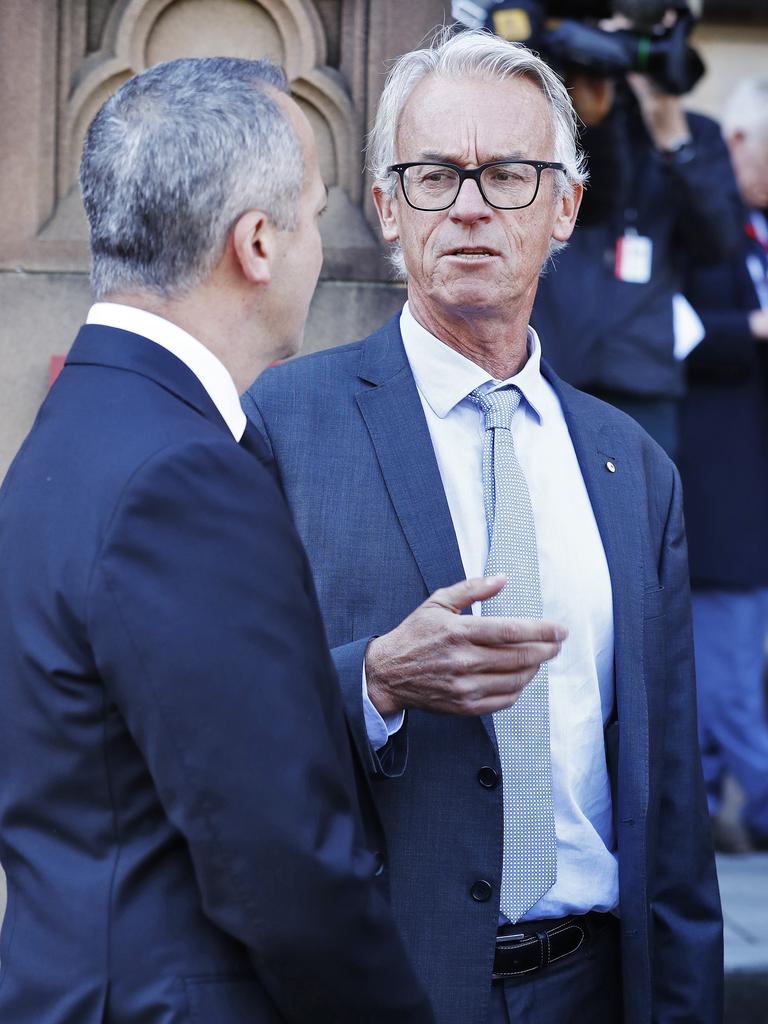 David Gallop at the state funeral for Bob Fulton on Friday. Picture: Sam Ruttyn