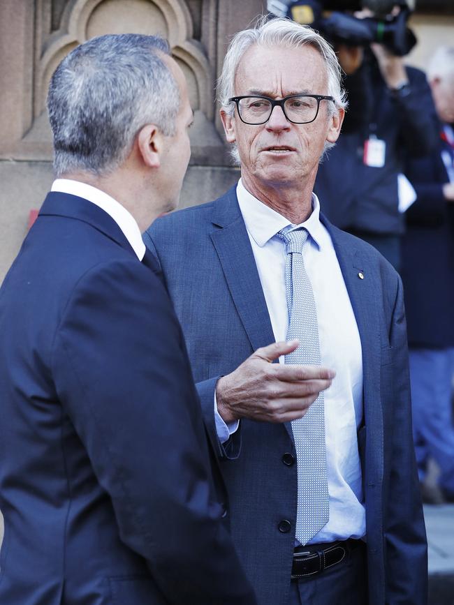 David Gallop at the state funeral for Bob Fulton on Friday. Picture: Sam Ruttyn