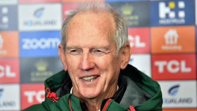 A South Sydney star has peeled back the curtain on Wayne Bennett’s change in mentality when the finals roll around. Picture: News Corp