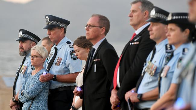 National Police Remembrance Candlelight Vigil 2023 at the Rockpool, Townsville. Picture: Evan Morgan