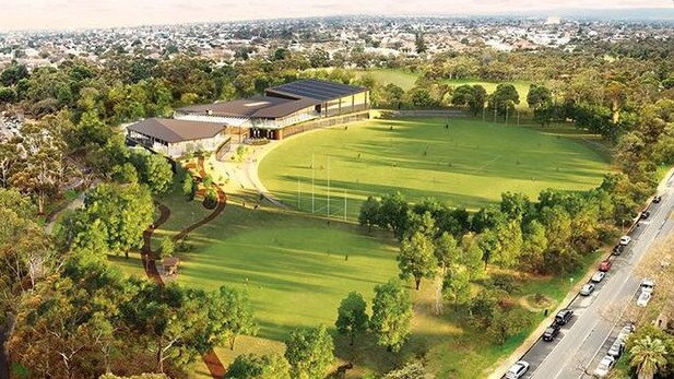 An artist’s impression of the upgraded aquatic centre under the Adelaide Crows’ plan for the site.