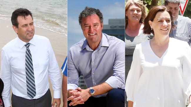 Mark Robinson, John-Paul Langbroek and Deb Frecklington are going for the top LNP job.