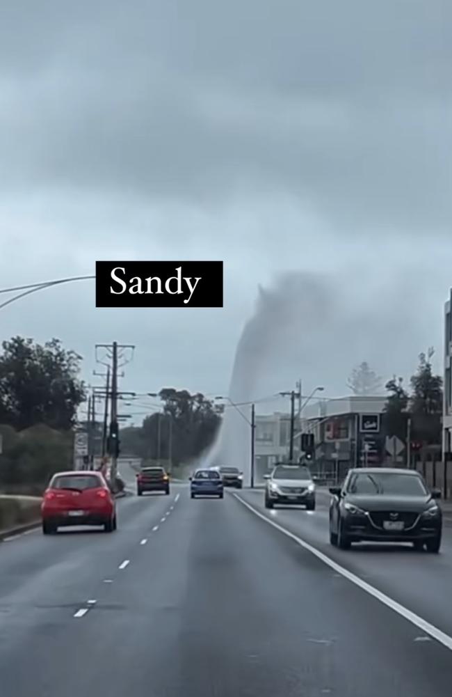 Three girls crashed a stolen car into a fire hydrant in Sandringham. Picture: Jacqui Felgate/Instagram