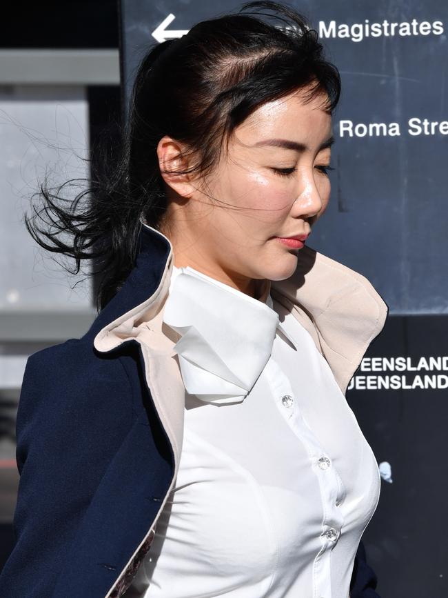 Yutian Li arrives at court today. Picture: Darren England