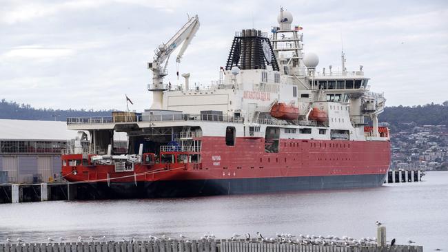 RSV Nuyina docked at MAC 2 in July. Picture: Chris Kidd