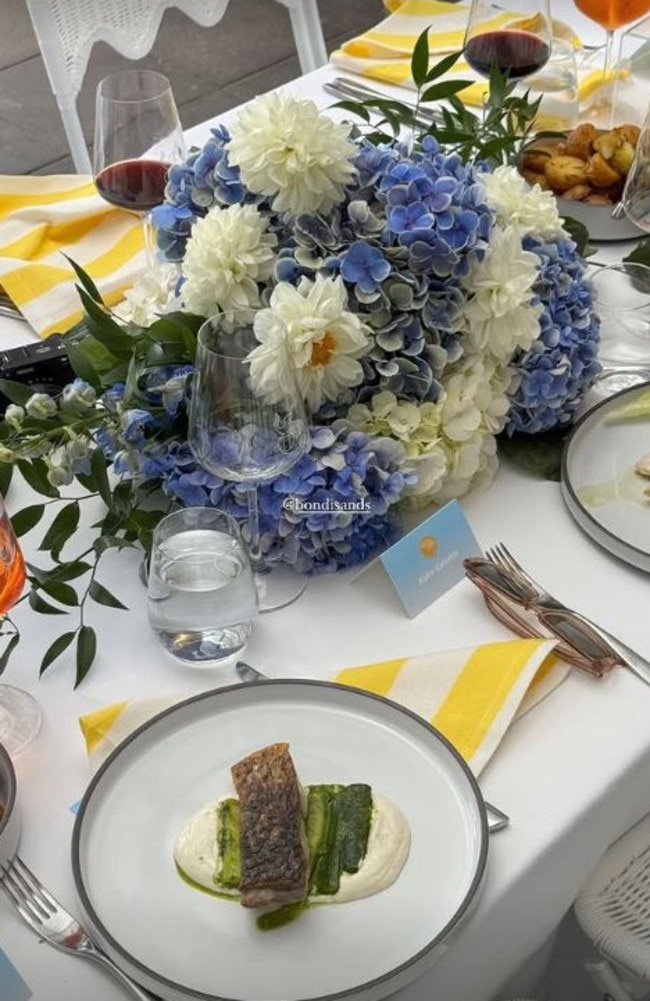 The influencers wined and dined on an array of fancy food. Picture: Supplied