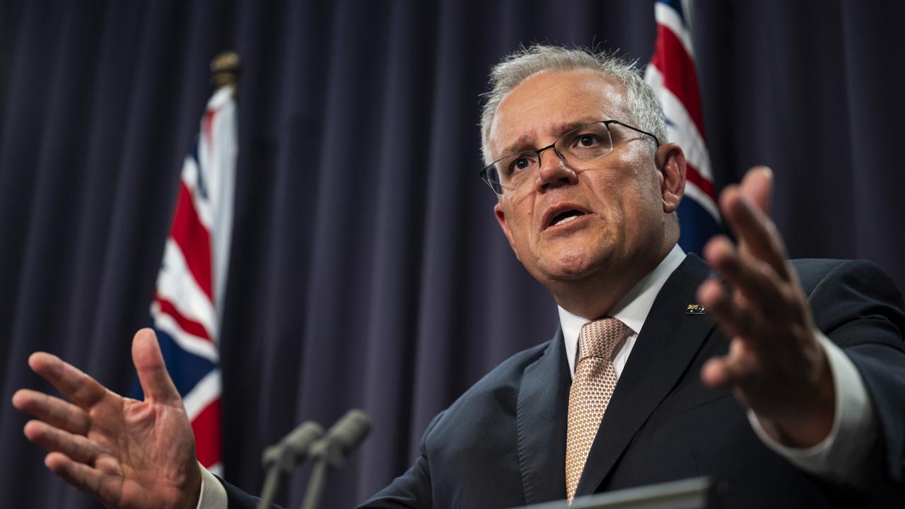 Prime Minister Scott Morrison said national cabinet would discuss the booster program next week. Picture: NCA NewsWire / Martin Ollman