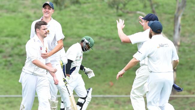 Andrew Wegener celebrates a wicket for Cobras. Picture: Josie Hayden