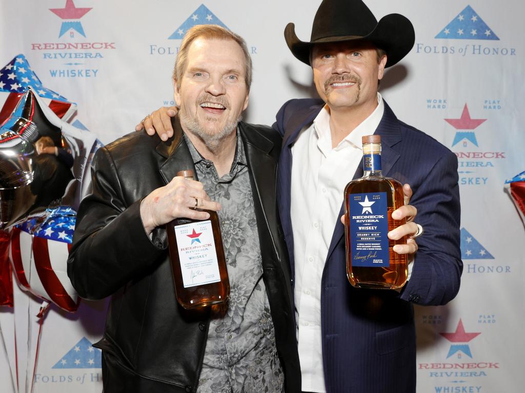 Singer Meat Loaf and country artist John Rich at Redneck Riviera Nashville in March, 2021.