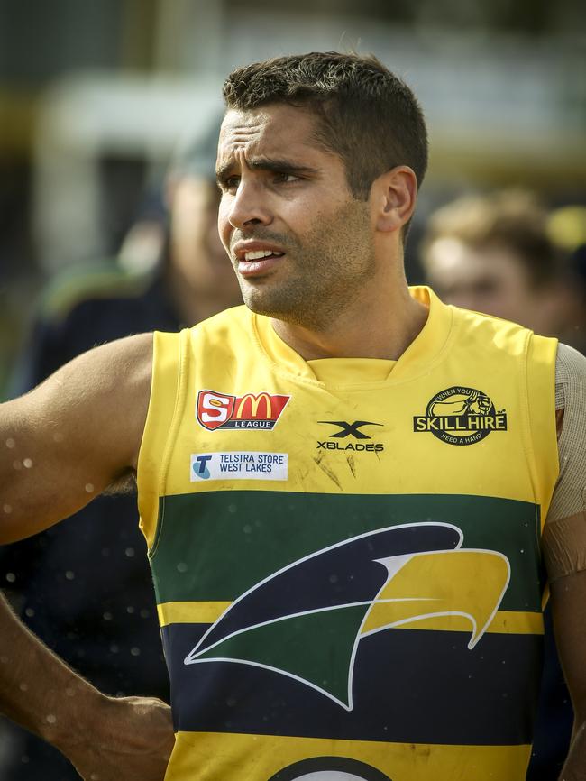 Jared Petrenko celebrated his 100th game with a win. Picture: Milke Burton/AAP