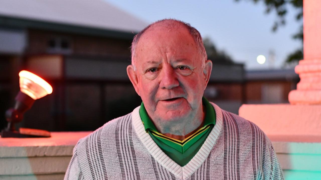 Fr Peter Doohan of St Mary's. Anzac Day Charleville, 2020.