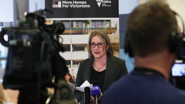 Victorian Premier Jacinta Allan is on a roll with a series of housing policy moves to raise supply by 800,000 homes over a decade. Picture: David Crosling