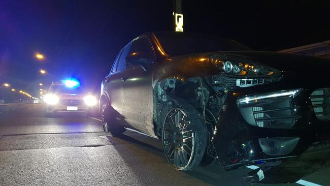 The black Porsche station wagon was found on Tapleys Hill Road, Fulham Gardens. Picture: Sapol