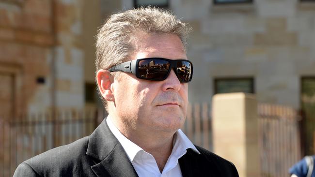 Co-accused Phillip John Pitman outside the Adelaide Magistrates Court at an earlier hearing.