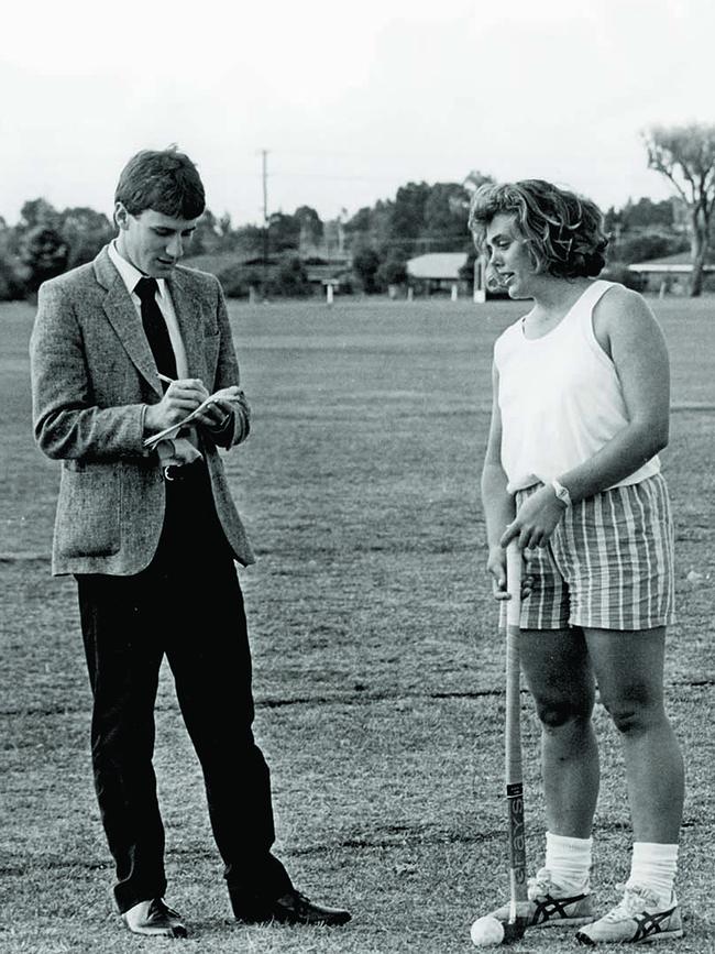 McCormack as a reporter in the 1980s. Picture: supplied