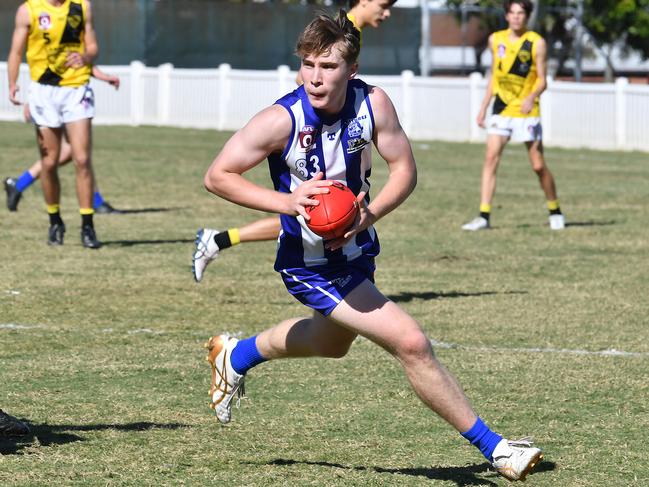 Mt Gravatt player Seth CoombsQAFL footy colts between Mt Gravatt and LabradorSaturday May 6, 2023. Picture, John Gass