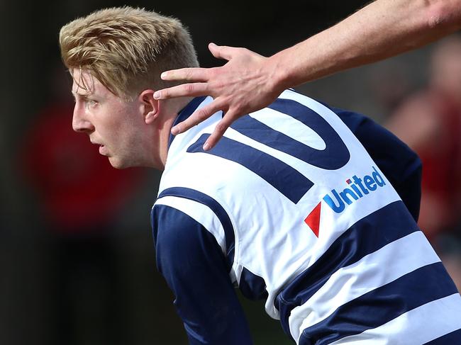 Jake Kalanj of Doncaster in action during the EFL (Div 1) between Blackburn and Doncaster on Saturday, August 26, 2017 in Mitcham, Victoria, Australia.Picture: Hamish Blair