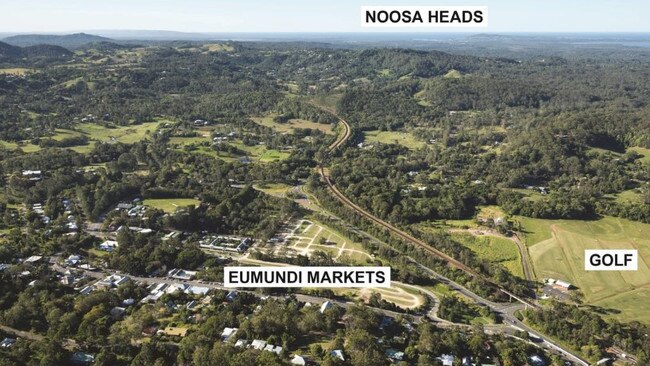 The Eumundi Markets are close to to the proposed golf course, connected by an underpass. Picture: Commercial Real Estate.