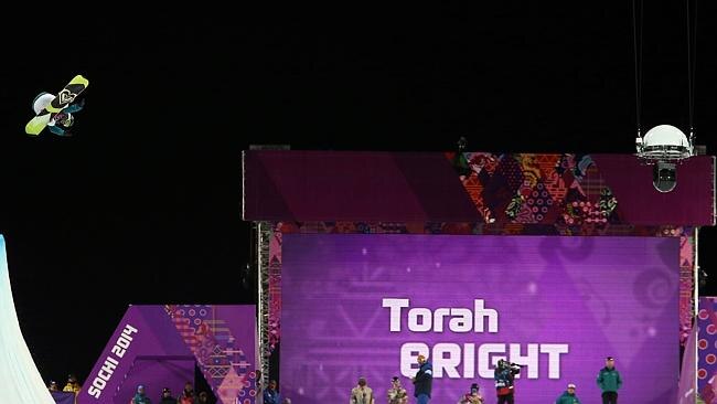 Torah Bright of Australia wins the silver medal during the Snowboarding Women's Halfpipe at the Rosa Khutor Extreme Park.