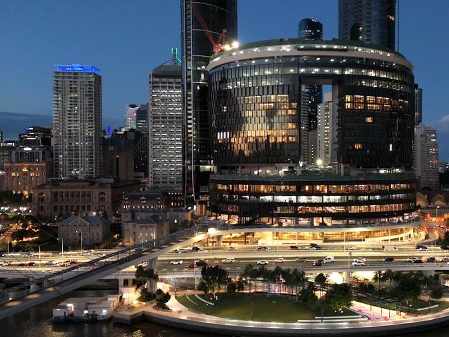 Drone vision of the STAR Casino Queens Wharf development in Brisbane Picture supplied by Star Casino