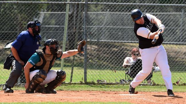 State league baseball. Penrith versus the Central Coast Marlins. (Matt Sullivan)