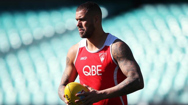 Lance Franklin did not train on Tuesday morning. Picture. Phil Hillyard