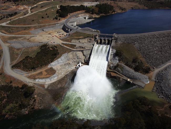 Water released from the Snowy Hydro dam at Lake Jindabyne plunges into the river at a rate of 12,000 Olympic swimming pools a day.