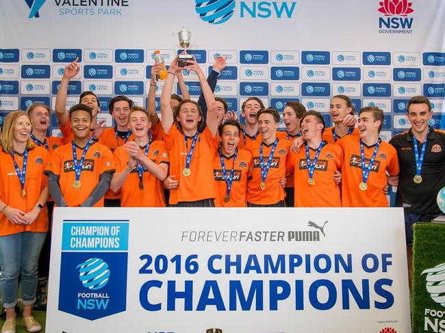 The Winston Hills Bears won the 17 Boys PUMA Champion of Champions on Sunday, October 23. Picture: Football NSW/George Loupis