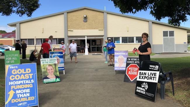 Polling booths were quiet during the morning on the southern Gold Coast. Picture: Andrew Potts.