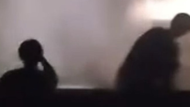 The mess at Eastland cinema after the Minecraft movie. A fire extinguisher was released. Picture: TikTok