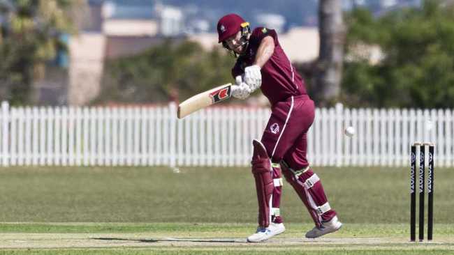 Chris Gillam bats for Queensland against Victoria in Australian Country Cricket Championships round two at Rockville Oval, Friday, January 3, 2020. Picture: Kevin Farmer