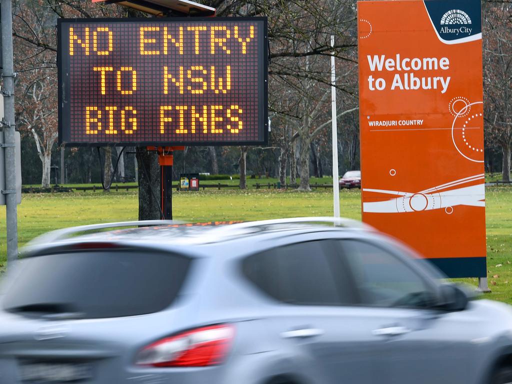 The new lockdown in the border city of Albury’s (above) twin town of Wodonga could happen elsewhere, the expert warned. Picture: William West/AFP