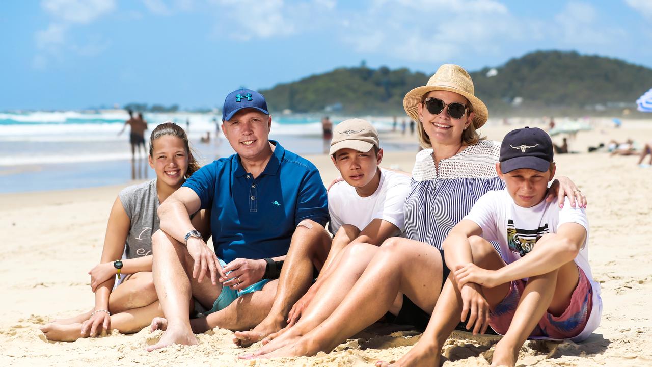 The Duttons on holiday, back in 2018. Picture: Nigel Hallett