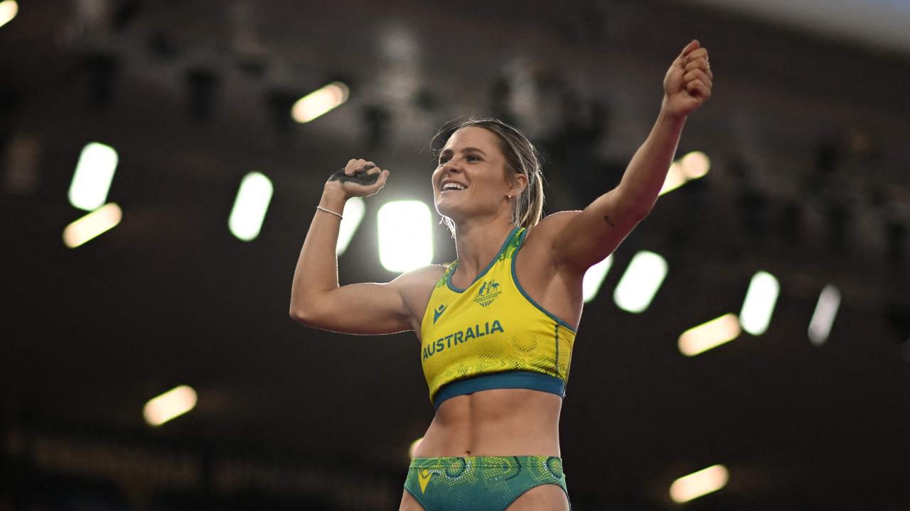 Australia's Nina Kennedy won gold in the pole vault.