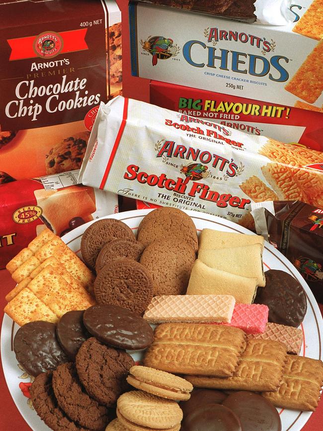 Arnott’s makes more than 110 different biscuits and crackers.