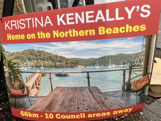 One of the posters attacking Kristina Keaneally.